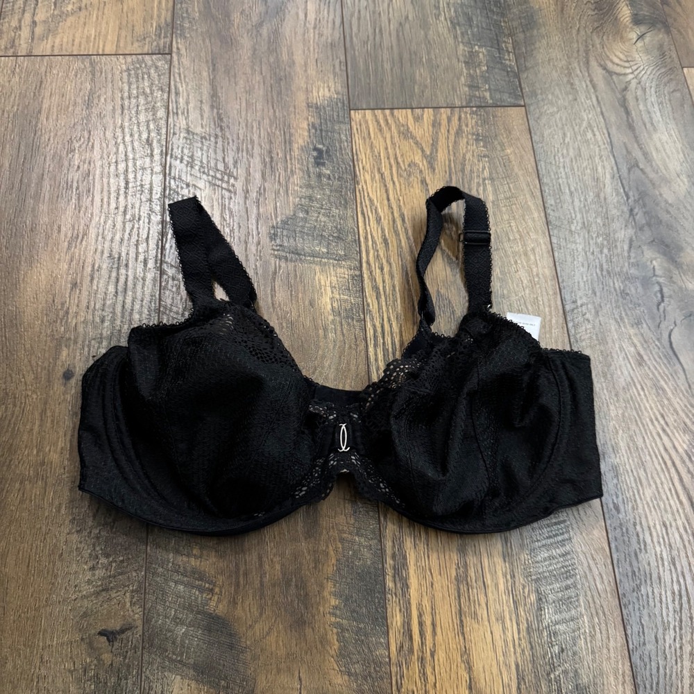 Elomi Cate Underwire Full Coverage Bra Black Lace 36G Fairy Whimsigoth Romantic